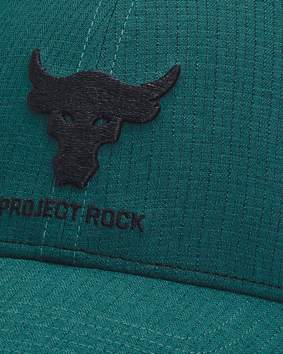 Men's Project Rock Trucker Hat, Blue, pdpMainDesktop image number 0