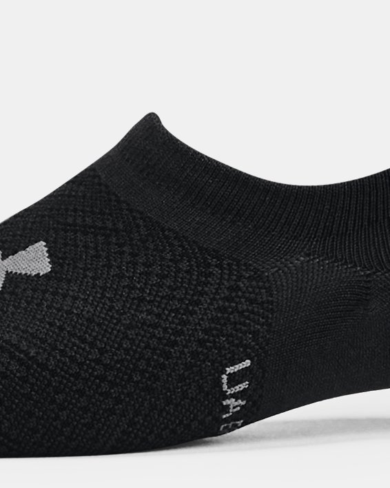Lot de 3 paires de chaussettes basses doublées UA Breathe Lite Ultra pour femme, Black, pdpMainDesktop image number 3