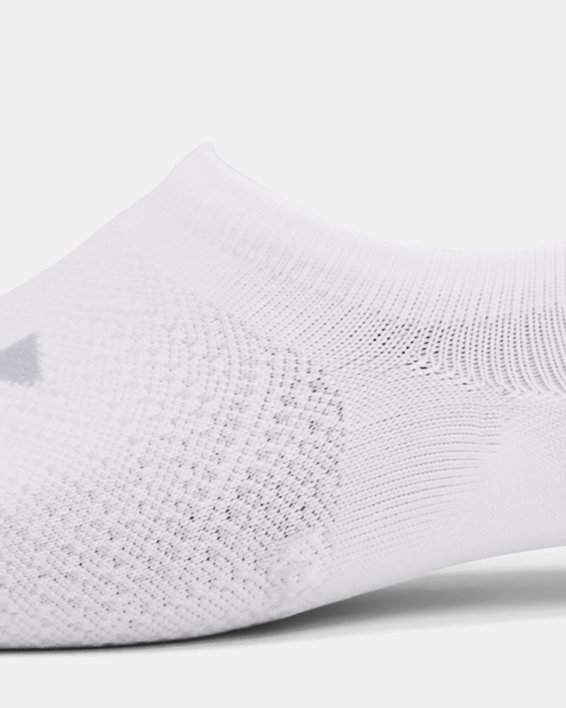 Lot de 3 paires de chaussettes basses doublées UA Breathe Lite Ultra pour femme, White, pdpMainDesktop image number 2