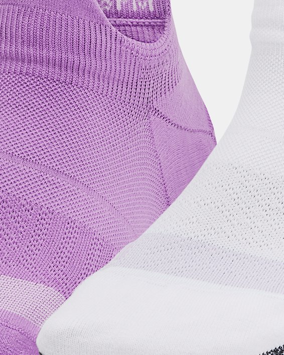Women's UA Breathe 2-Pack No Show Tab Socks in Purple image number 0