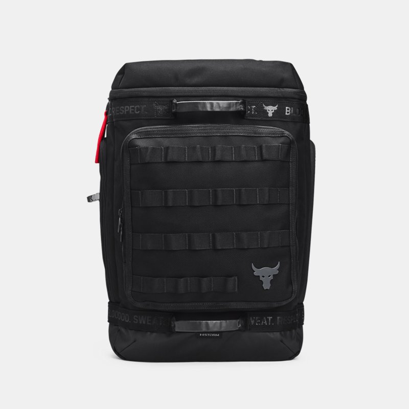Image of Under Armour Project Rock Pro Box Backpack Black / Black / Pitch Gray OSFM