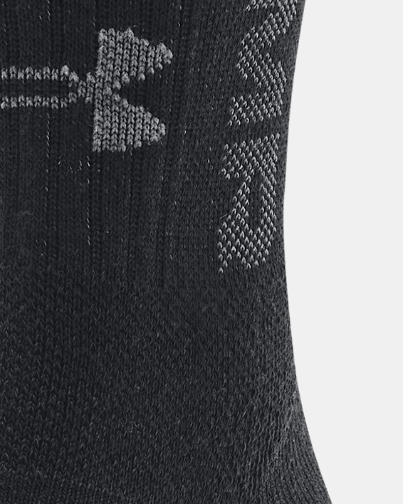 Lot de 3 paires de chaussettes mi-hautes UA 3-Maker unisexes, Black, pdpMainDesktop image number 2