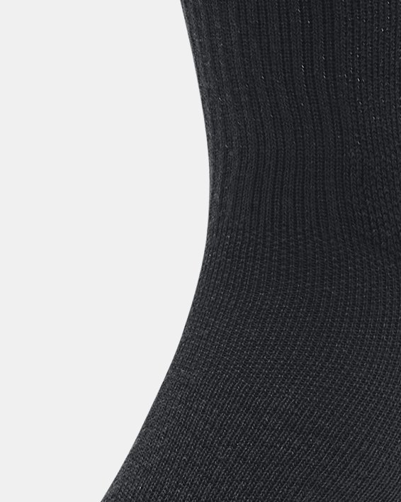 Unisex UA 3-Maker 3-Pack Mid-Crew Socks in Black image number 1