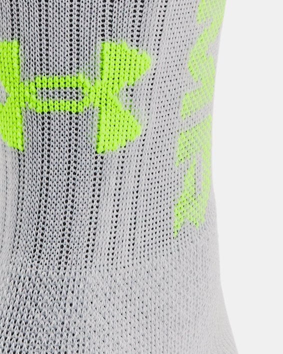 Unisex UA 3-Maker 3-Pack Mid-Crew Socks in Gray image number 2