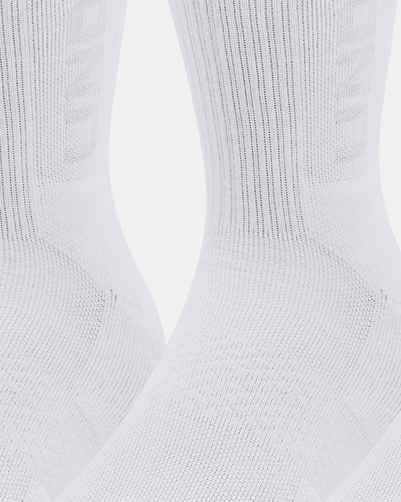 Unisex UA 3-Maker 3-Pack Mid-Crew Socks in White image number 0