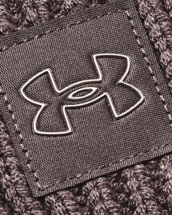 Damska czapka z pomponem UA Halftime Ribbed, Gray, pdpMainDesktop image number 2