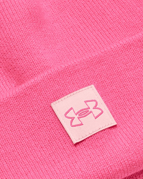 Women's UA Halftime Cuff Beanie, Pink, pdpMainDesktop image number 0