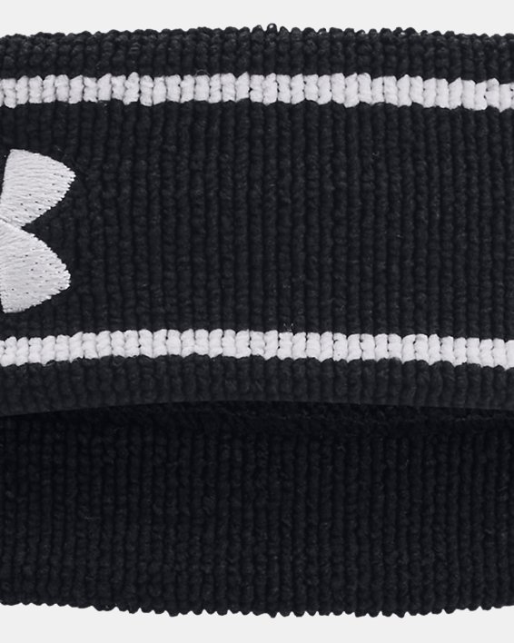 Unisex UA Striped Performance Terry Headband, Black, pdpMainDesktop image number 0