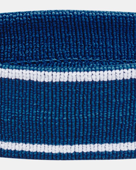 สายคาดศีรษะ UA Striped Performance Terry ยูนิเซ็กส์ in Blue image number 1