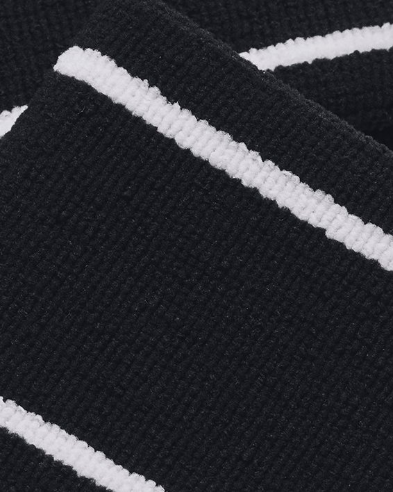 Polsini UA Striped Performance Terry unisex - Confezione da 2, Black, pdpMainDesktop image number 1