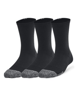 Calcetines HeatGear&reg; Crew para ni&ntilde;os - Paquete de 3, Black, pdpMainDesktop image number 0