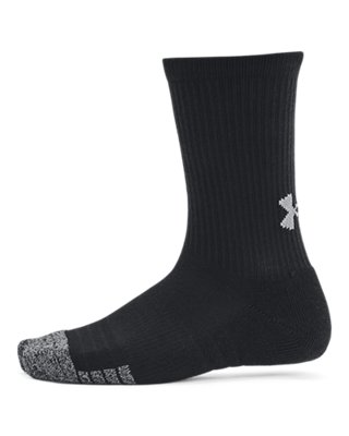 Calcetines HeatGear&reg; Crew para ni&ntilde;os - Paquete de 3, Black, pdpMainDesktop image number 3