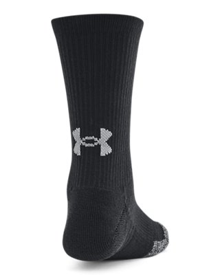 Calcetines HeatGear&reg; Crew para ni&ntilde;os - Paquete de 3, Black, pdpMainDesktop image number 2