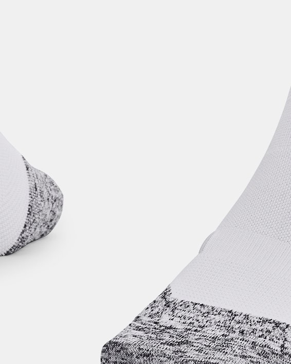 Unisex sokken UA ArmourDry™ Run Cushion No Show Tab, White, pdpMainDesktop image number 0