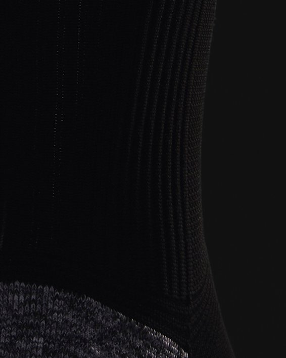 Chaussettes mi-hautes UA ArmourDry™ Run Cushion unisexes, Black, pdpMainDesktop image number 1