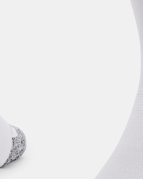 Chaussettes mi-hautes UA ArmourDry™ Run Cushion unisexes, White, pdpMainDesktop image number 0