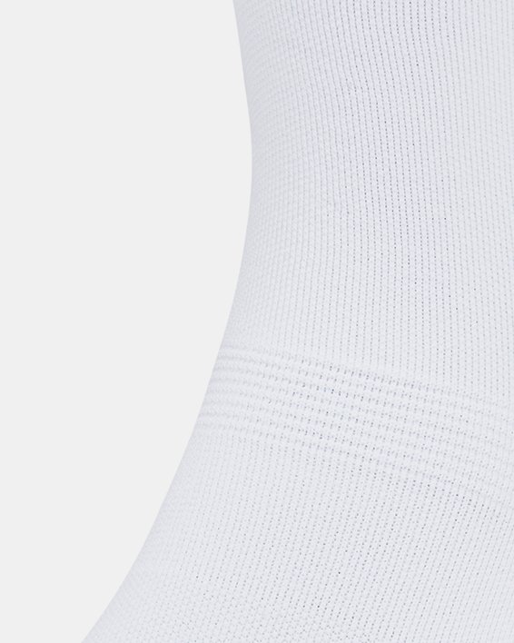 Unisex UA ArmourDry™ Run Cushion Mid-Crew Socks, White, pdpMainDesktop image number 1