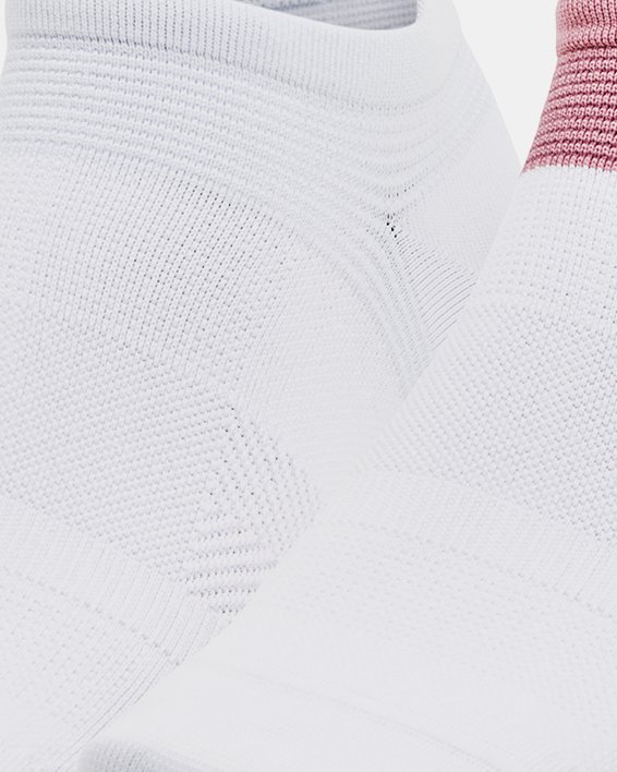 Unisex UA ArmourDry™ Run Lite 2-Pack No Show Tab Socks in White image number 0