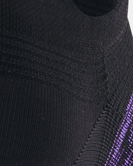 Unisex UA ArmourDry™ Run Lite 2-Pack No Show Tab Socks in Purple image number 2
