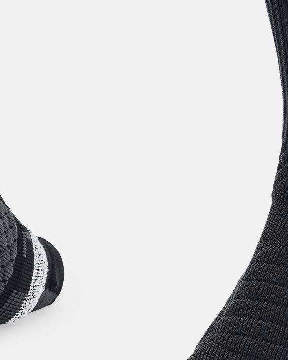 Unisex UA ArmourDry™ Playmaker Mid-Crew Socks, Black, pdpMainDesktop image number 0