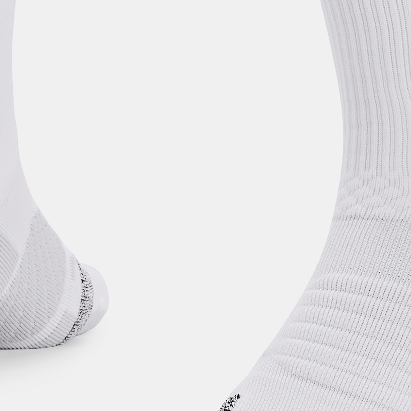 Unisex Under Armour ArmourDry™ Playmaker Mid-Crew Socks White / Halo Gray / Halo Gray M