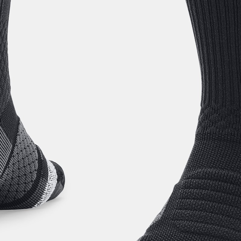 Under Armour Unisex Project Rock ArmourDry™ Playmaker Mid-Crew Socks Black / Jet Gray / White M
