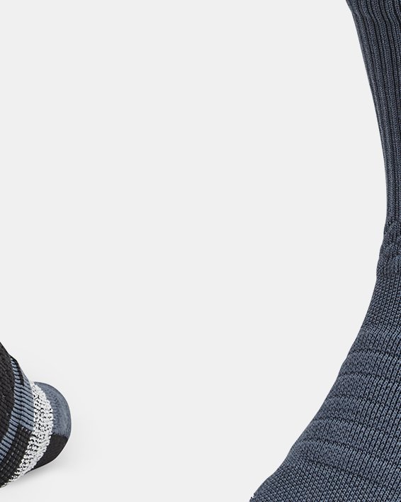 Unisex Project Rock ArmourDry™ Playmaker Mid-Crew Socks in Gray image number 0