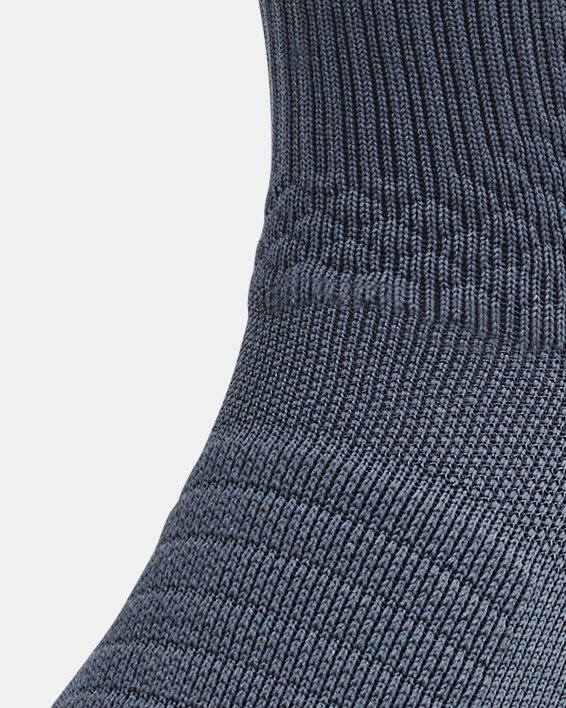 Unisex Project Rock ArmourDry™ Playmaker Mid-Crew Socks in Gray image number 1