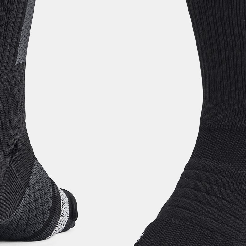 Under Armour Unisex Curry ArmourDry™ Playmaker Mid-Crew Socks Black / Anthracite / Black L