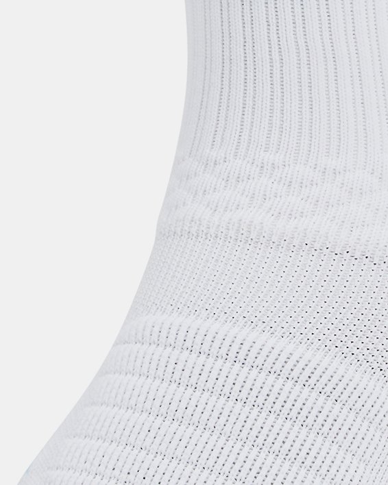 Unisex Curry ArmourDry™ Playmaker Mid-Crew Socken, White, pdpMainDesktop image number 1