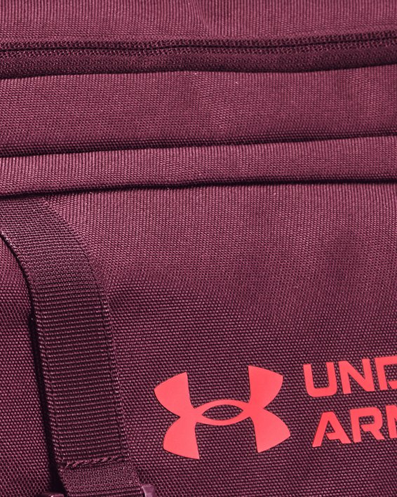 Unisex UA Gametime Small Duffle Bag in Maroon image number 2