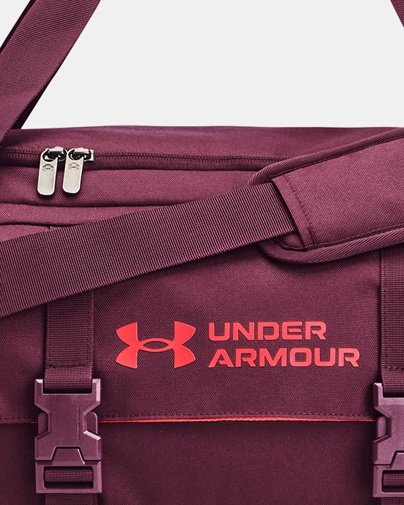 Unisex UA Gametime Small Duffle Bag in Maroon image number 0
