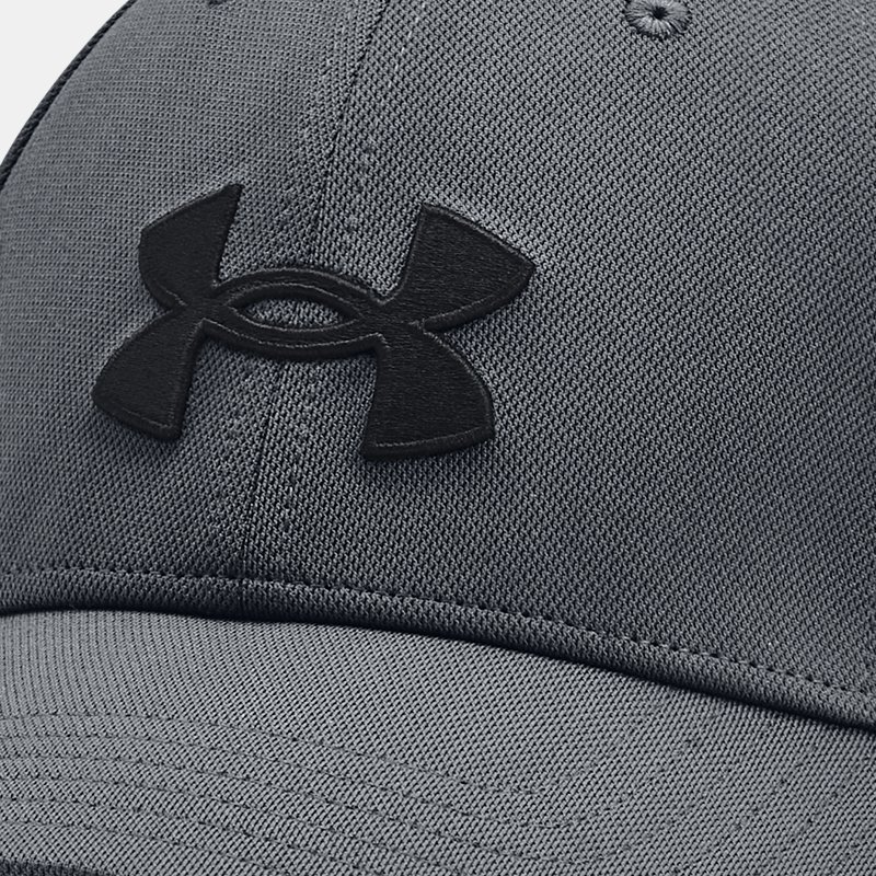 Image of Under Armour Men's Under Armour Blitzing Adjustable Cap Pitch Gray / Black OSFM