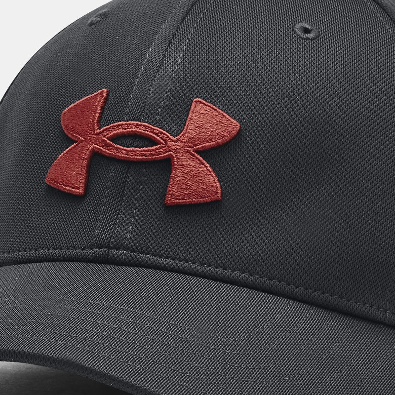 Men's Under Armour Blitzing Adjustable Cap Anthracite / Cinna Red One Size