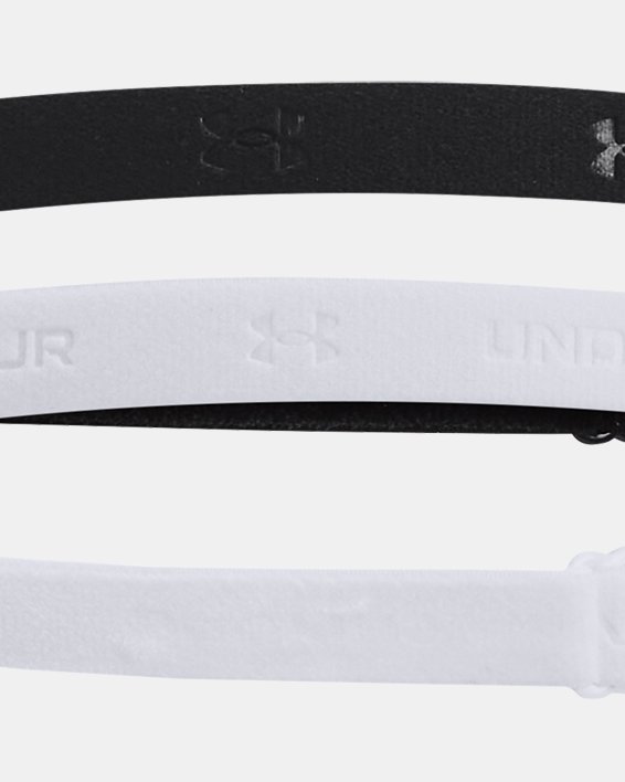 UA verstellbare Mini-Stirnbänder für Damen – 2er-Pack, Black, pdpMainDesktop image number 0