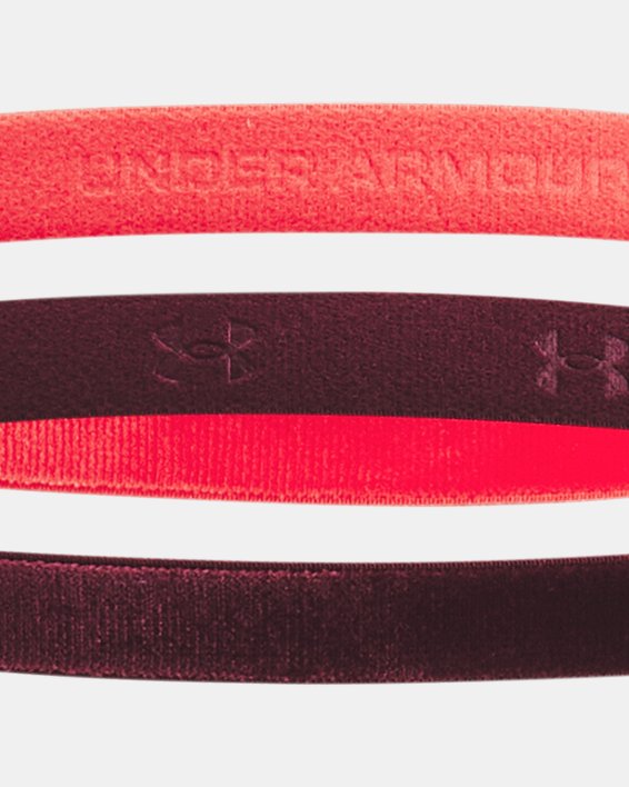 Women's UA Adjustable Mini Headbands 2-Pack in Red image number 0