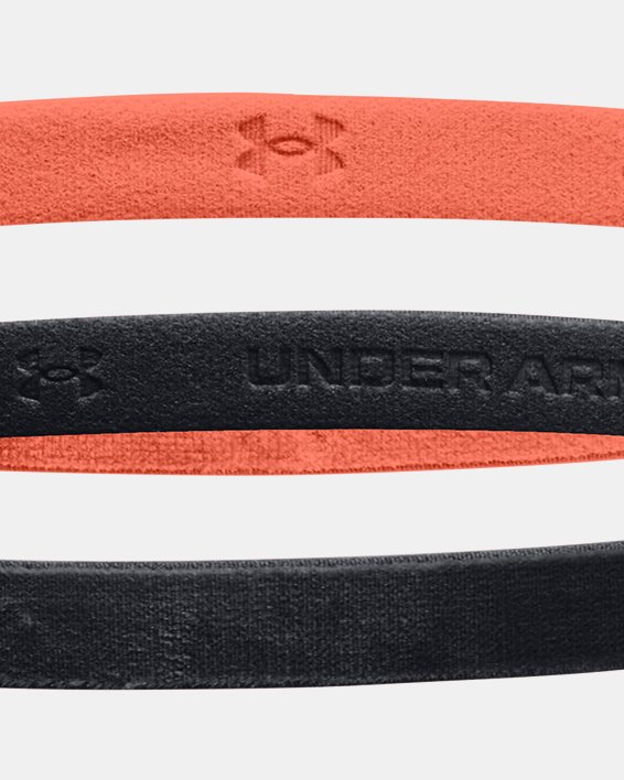 Women's UA Adjustable Mini Headbands 2-Pack in Orange image number 0