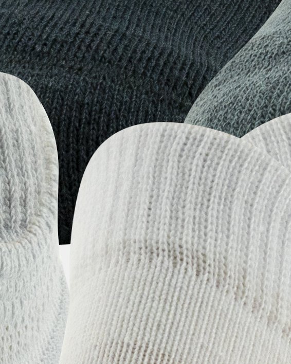 Chaussettes invisibles coussinées UA pour femmes, lot de 6