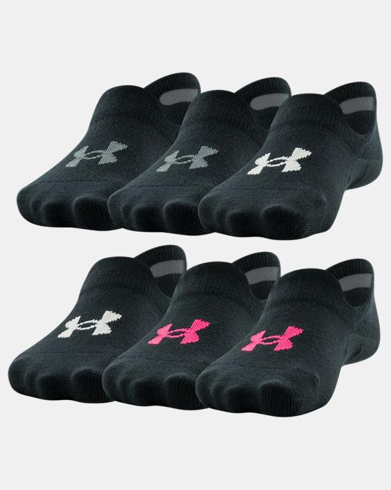 Girls' UA Essential 6-Pack Ultra Low Tab Socks