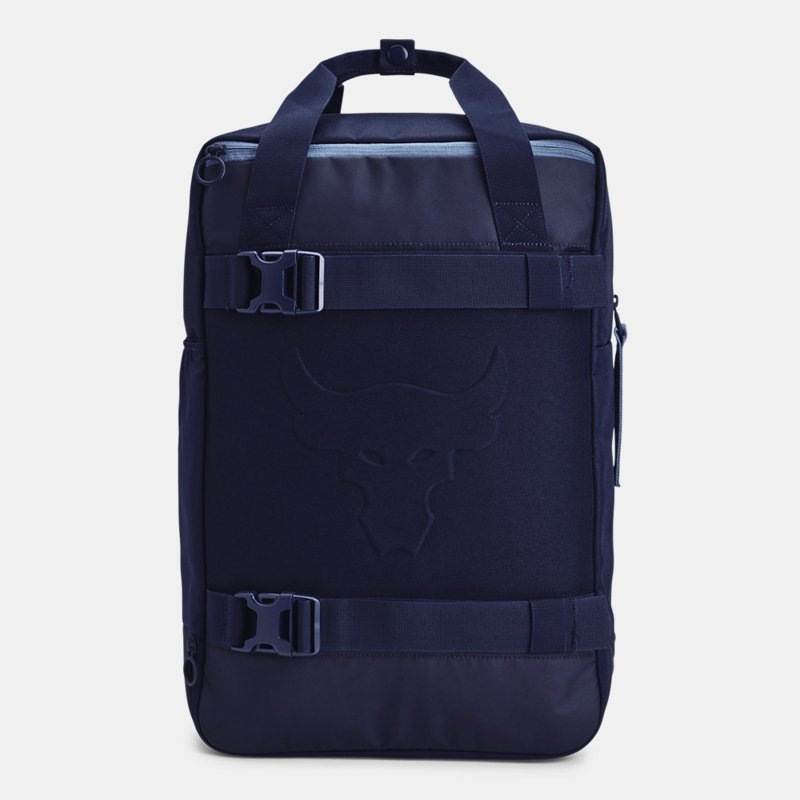 Image of Under Armour Project Rock Box Duffle Backpack Midnight Navy / Midnight Navy / Hushed Blue OSFM