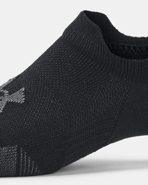 Unisex UA Performance Tech 3-Pack Ultra Low Tab Socks in Black image number 3
