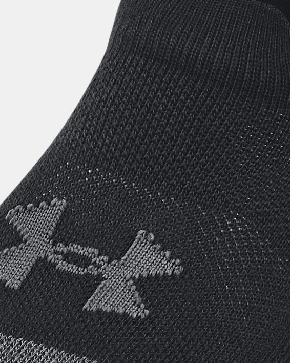 Unisex UA Performance Tech 3-Pack Ultra Low Tab Socks in Black image number 1