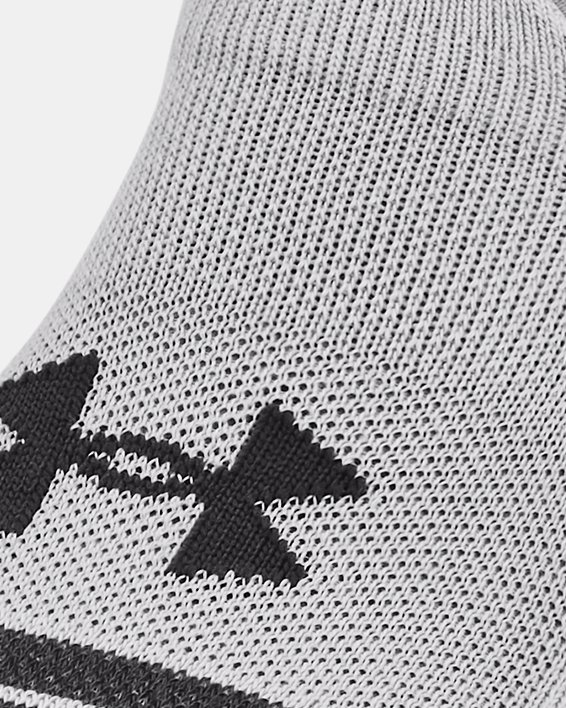 Unisex UA Performance Tech 3-Pack Ultra Low Tab Socks in Gray image number 1