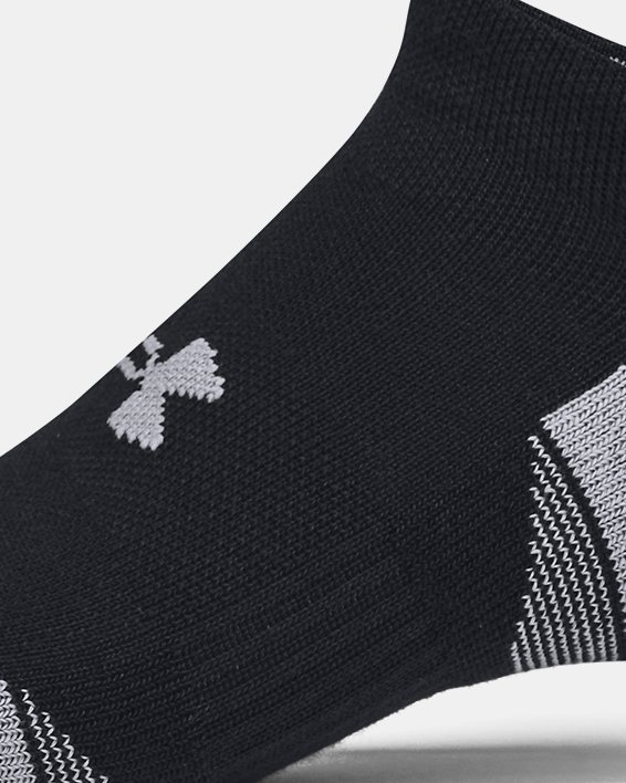 ถุงเท้าซ่อนข้อ UA Performance Tech ยูนิเซ็กส์ แพ็ก 3 คู่ in Black image number 3