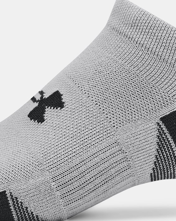 Lot de 3 paires de chaussettes invisibles UA Performance Tech unisexes, Gray, pdpMainDesktop image number 3