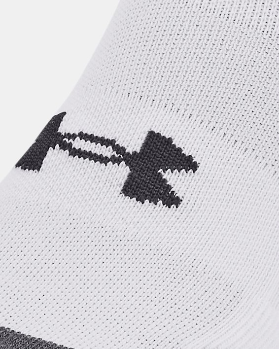 Unisex UA Performance Tech 3-Pack No Show Socks in White image number 1
