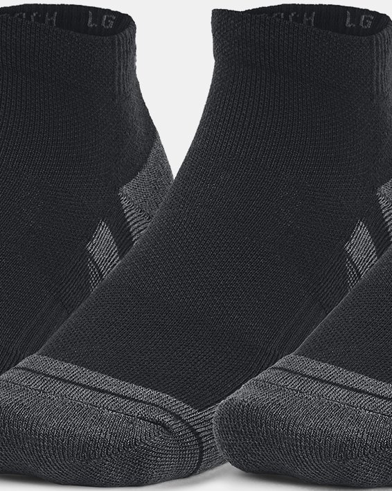 Unisex UA Performance Tech 3-Pack Low Cut Socks, Black, pdpMainDesktop image number 0