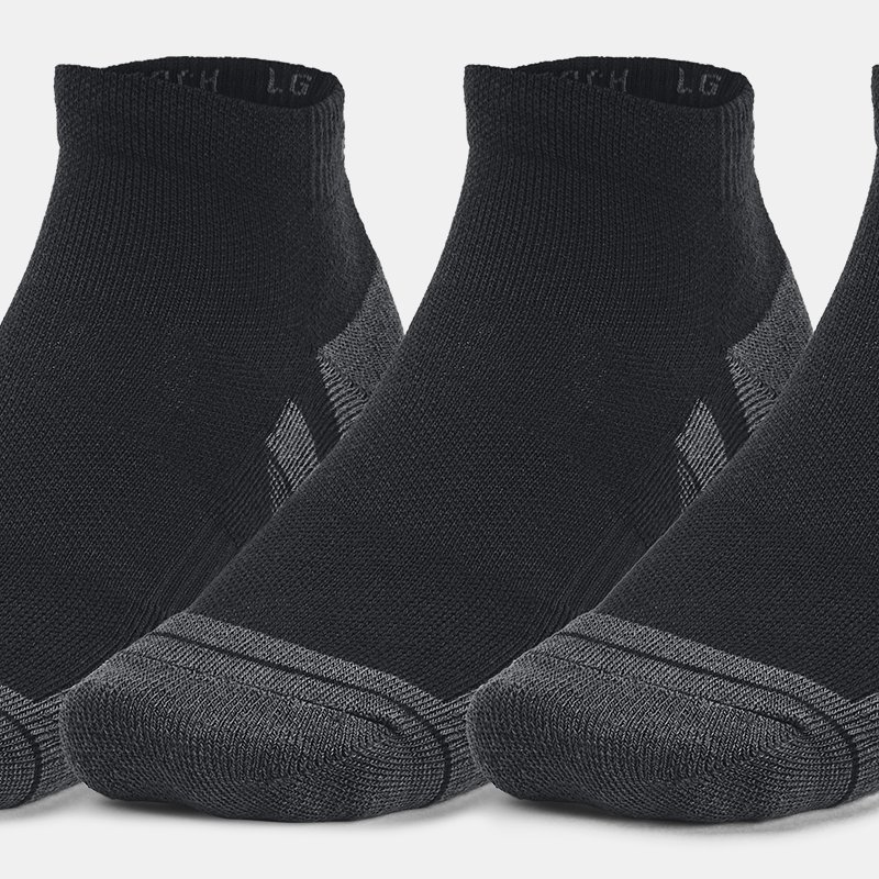 Unisex sokken Under Armour Performance Tech Low Cut – 3 paar Zwart / Zwart / Jet Grijs XL