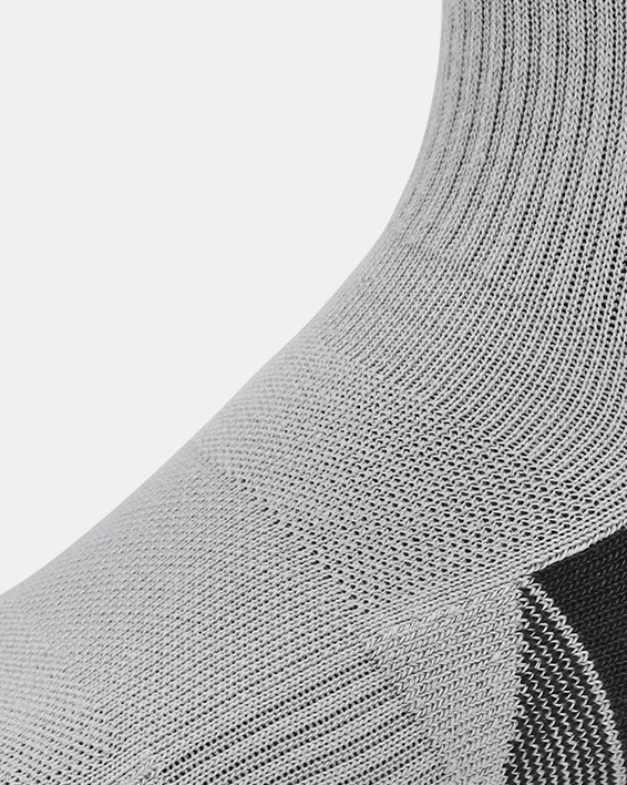 Unisex UA Performance Tech 3-Pack Quarter Socks in Gray image number 3