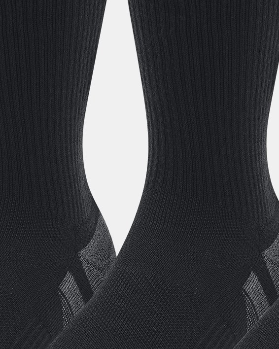 Lot de 3 paires de chaussettes hautes UA Performance Tech unisexes, Black, pdpMainDesktop image number 0